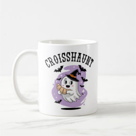 Caneca De Café Croissant Assombrado de Halloween Fofo