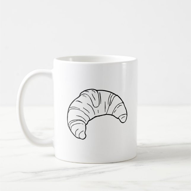 Caneca De Café Croissant - Clássica Mug (Esquerda)