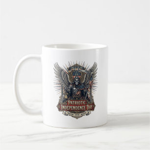 Caneca De Café Cromado Patriótico Ceifador Patriota Escuro Esquel