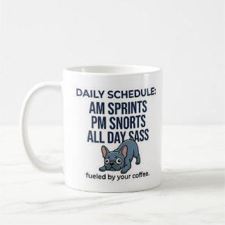 Caneca De Café Cromático Horário Diário do Bulldog Francês Presen