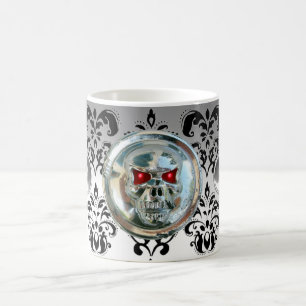 CANECA DE CAFÉ CROME SKULL RIDERS BRANCOS PRETO