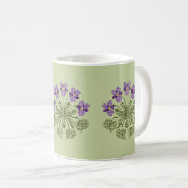 Caneca De Café "Cross Stitch" Violeta Mug de Café