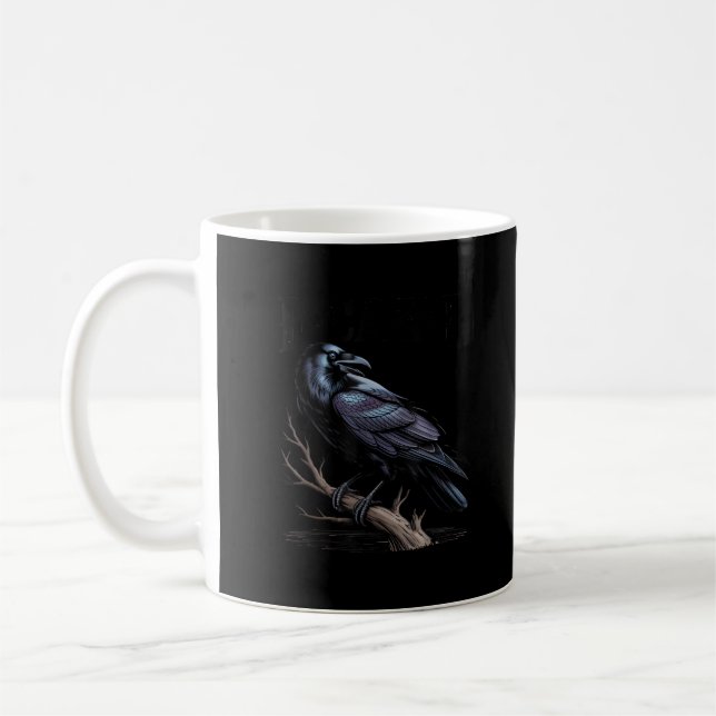 Caneca De Café Crow, F-Caw-F Funny Bird Funny Quote (Esquerda)