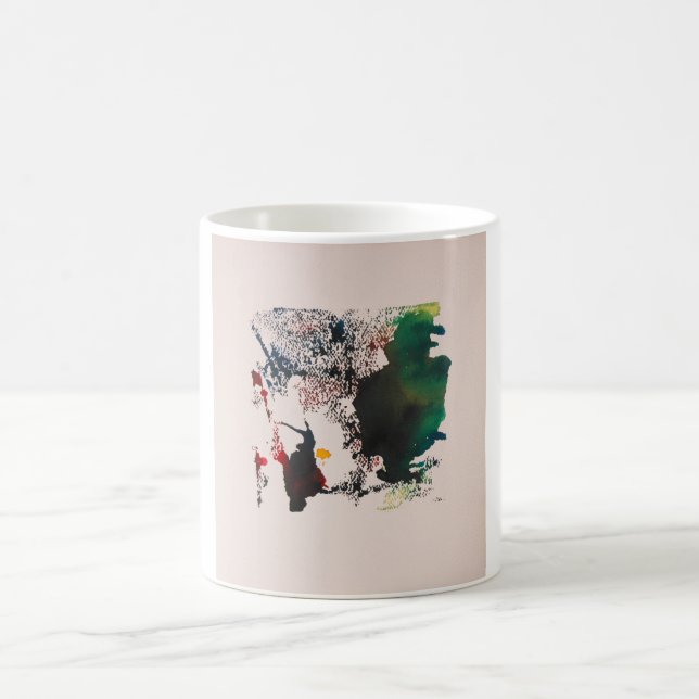 Caneca De Café Crow Totem Abstrato Jeff Hankamer Artjunkhaus Art (Centro)