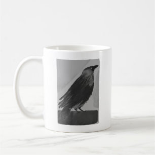 Caneca De Café Crow Watercolor