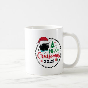 Caneca De Café Cruise de Natal da Família 2023 Feliz Cruisemas Xm