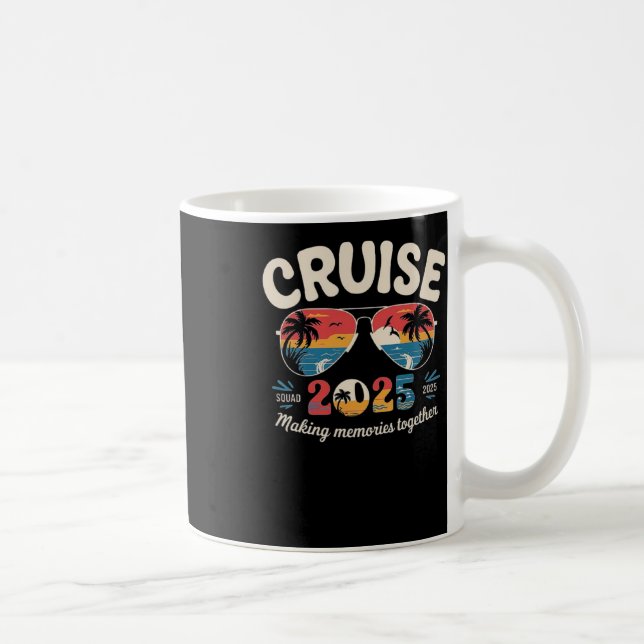 Caneca De Café Cruise Squad 2025 – Retro Vacation Aesthetic For T (Direita)