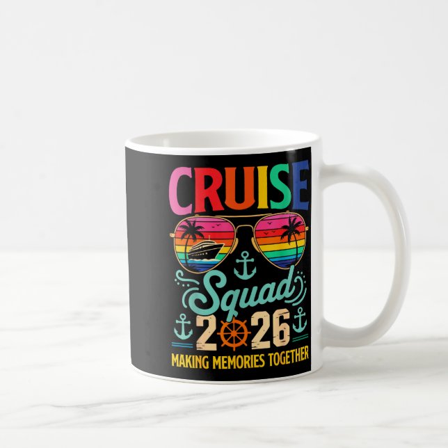 Caneca De Café Cruise Squad 2026 Family Group Matching Summer Vac (Direita)