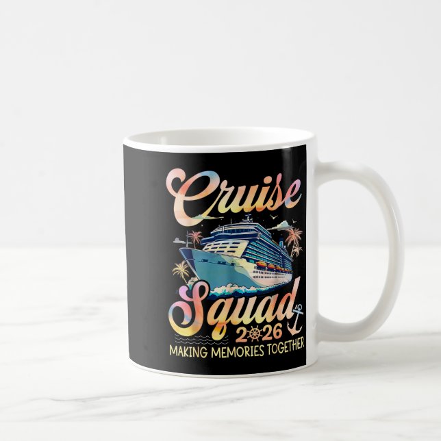 Caneca De Café Cruise Squad 2026 Family Group Matching Summer Vac (Direita)