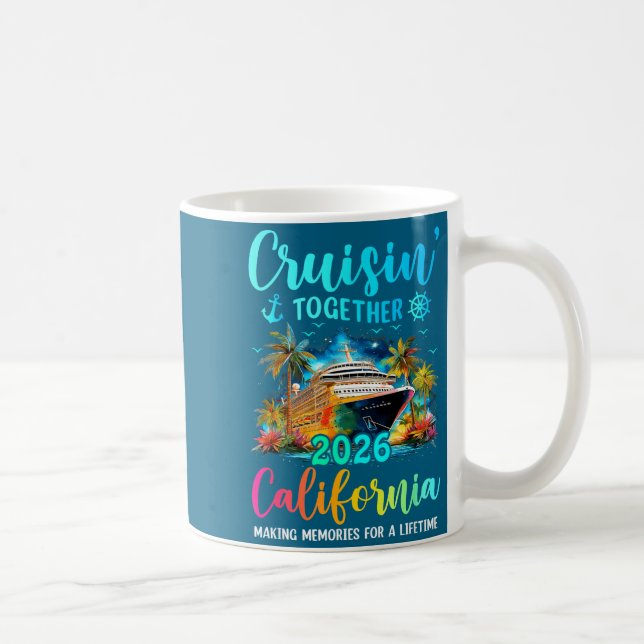 Caneca De Café Cruisin' Together California 2026 Family Cruise Va (Direita)
