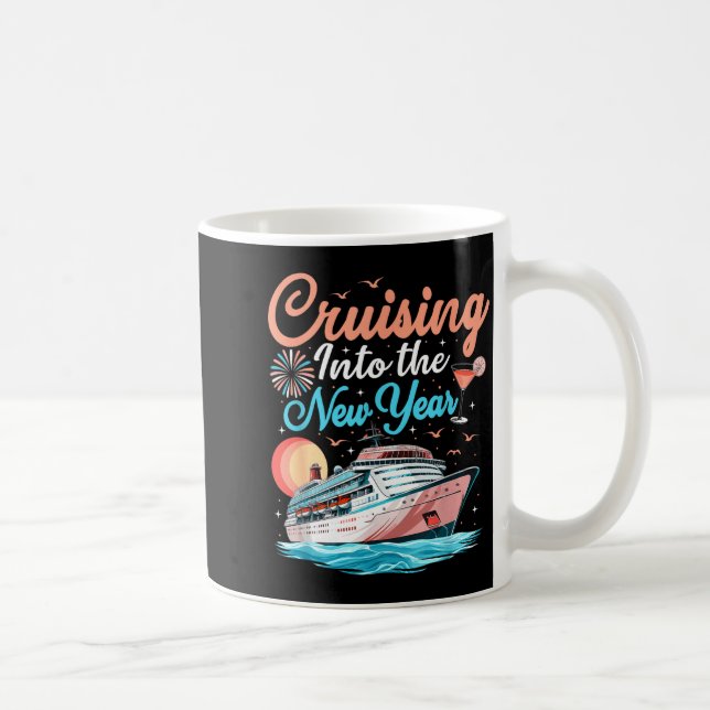 Caneca De Café Cruising Into New Years Eve Party Countdown Happy  (Direita)