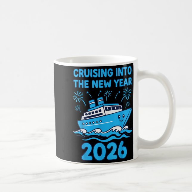 Caneca De Café Cruising Into The New Year 2026 Celebration  (Direita)
