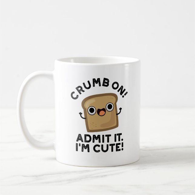 Caneca De Café Crumb Admite que sou Engraçado Pão Pão (Esquerda)