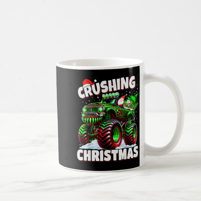 Caneca De Café Crushing Christmas Truck For Boys Kids Holiday  (Direita)