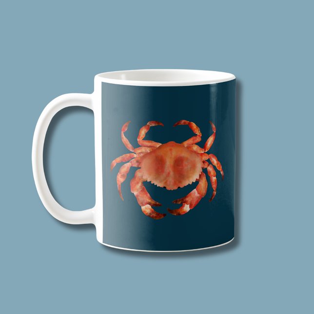 Caneca De Café Crustáceos de caranguejo (Brown crab coastal crustacean coffee mug)