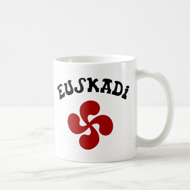 Caneca De Café Cruz Basca Euskadi Vermelho (Direita)