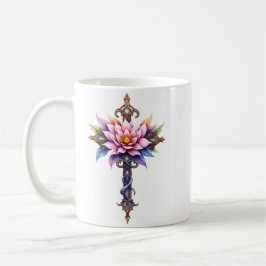 Caneca De Café Cruz Celestial do Lótus