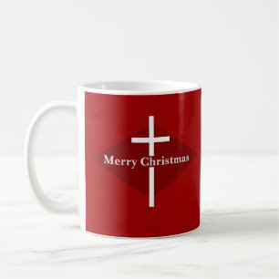 Caneca De Café Cruz Cristã Vermelha Natal