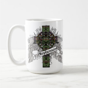 Caneca De Café Cruz do Tartan de Stephenson