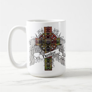 Caneca De Café Cruz do Tartan do caçador