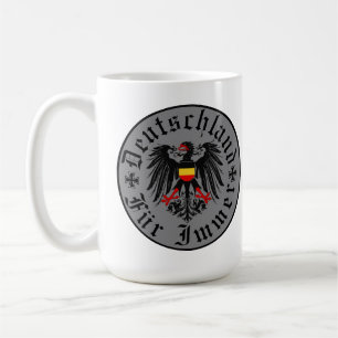 Caneca De Café Cruzamento alemão/Alemanha para sempre/águia/ferro