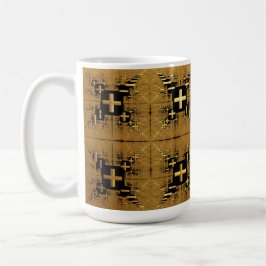 Caneca De Café Cruzamentos Fractais do ouro