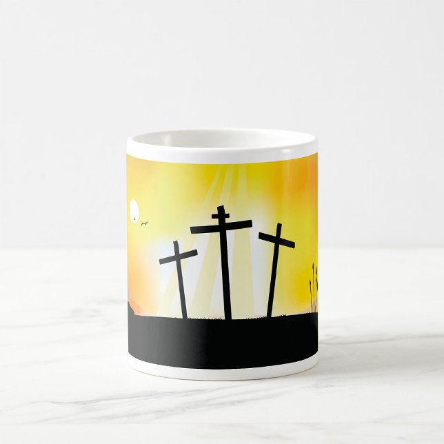 Caneca De Café Cruzamentos Religiosos Sunset (Criador carregado)