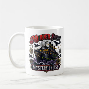 Caneca De Café Cruzeiro de Mistério do Navio do Assassinato Desen