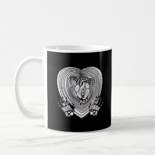 Caneca De Café Crying Heart Classic - Skeleton mãos Heart