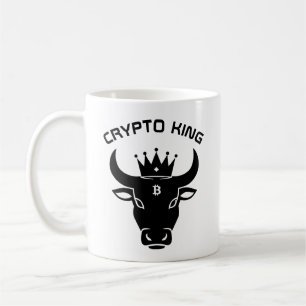 Caneca De Café Crypto King Personalizado