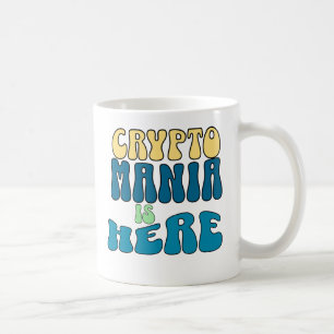 Caneca De Café Crypto Mania Retro Blue Mug