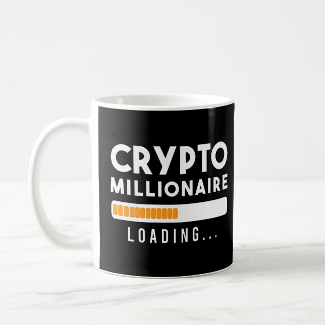 Caneca De Café Crypto Millionaire Blockchain Bitmoney Trader (Esquerda)