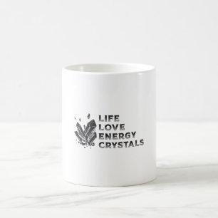 Caneca De Café Crystal Healing Gemstone Life Love Energy Crystals