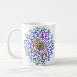 Caneca De Café Crystal Rainbow Mandala