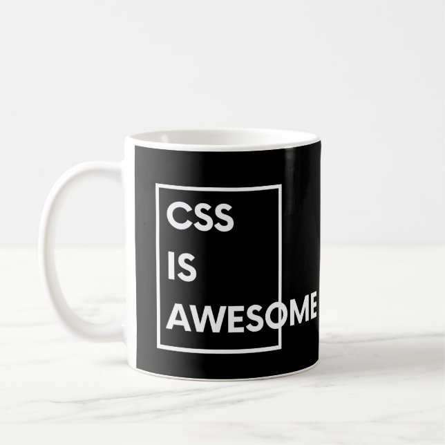 Caneca De Café CSS É Incrível Piada de Codificação & Programação  (Esquerda)