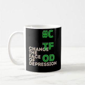 Caneca De Café CTFOD Muda a face da depressão Neon Black Mug