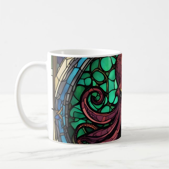Caneca De Café Cthulhu StainGlass (Esquerda)