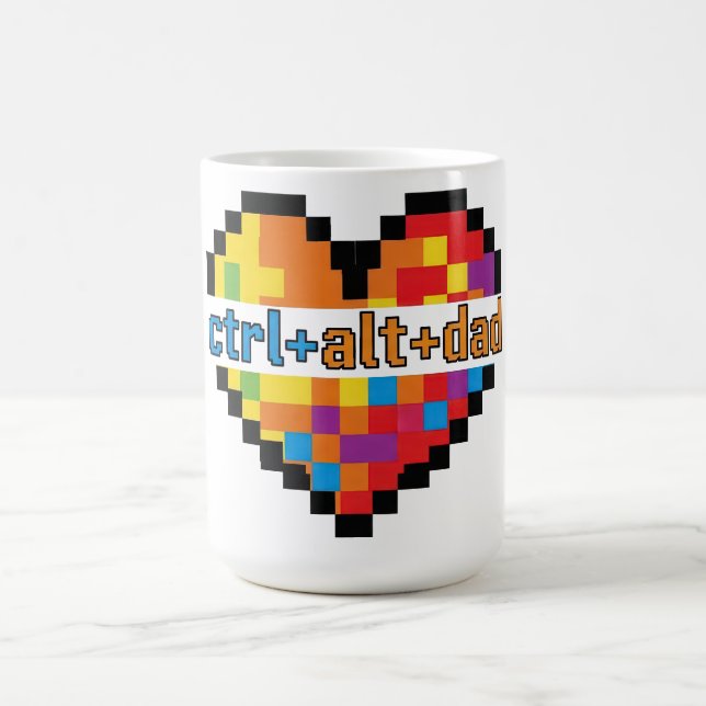Caneca De Café ctrl + alt + dad Geek Dad T-Shirt (Centro)