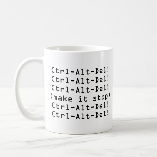 Caneca De Café CTRL-Alt-Del (Esquerda)