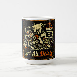 Caneca De Café Ctrl Alt Delete – Reinicie a Vida Humor de Tecnolo