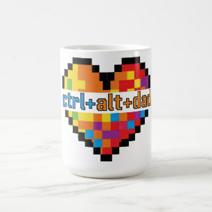Caneca De Café ctrl + alt + pai Camiseta Geek Pai