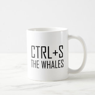 Caneca De Café CTRL + S As Baleias (Salvar As Baleias)