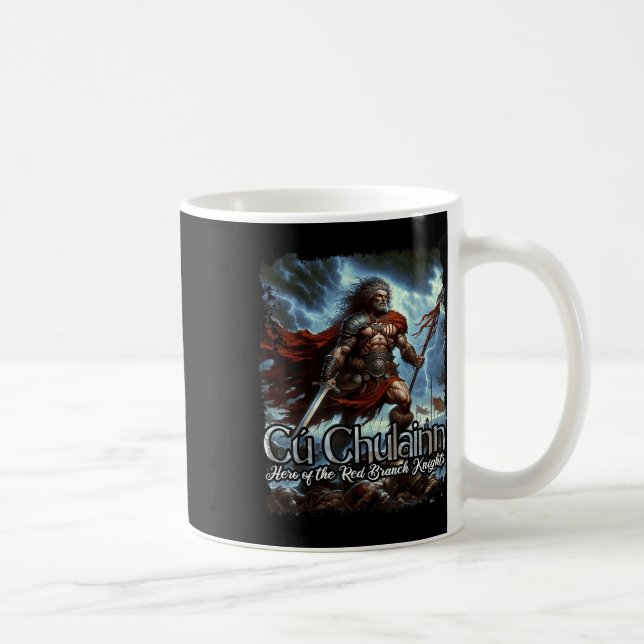 Caneca De Café Cu Chulainn Celtic Irish Mythology War Deus (Direita)