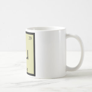 Caneca De Café Cu - Tabela Periódica da Química dos Esportes de C