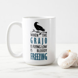 Caneca De Café Cuando el grajo vuela bajo