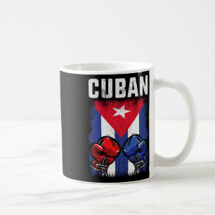 Caneca De Café Cuba Boxando Camisa Com Luvas E Bandeira Cubana Cu