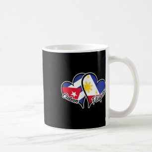 Caneca De Café Cuba Filipinas Flag Heart Half Cuban Half Filipi