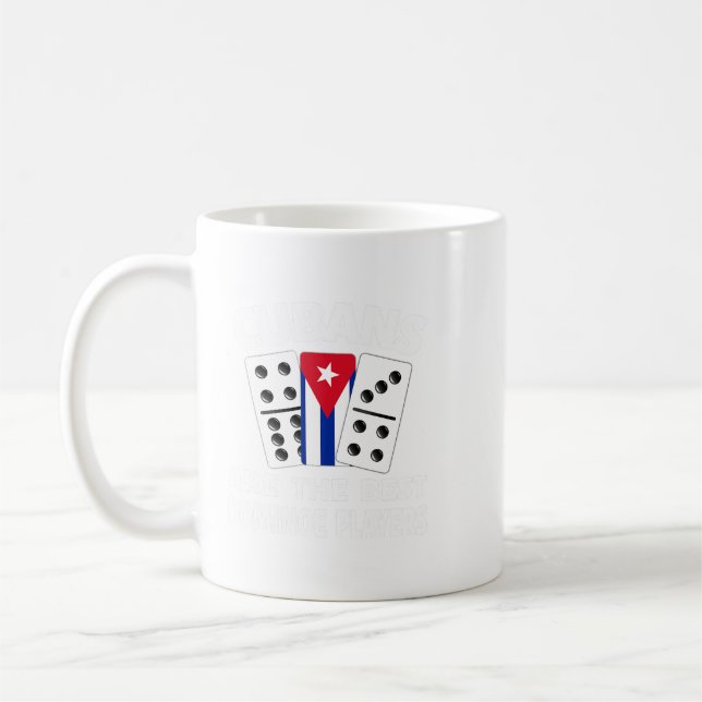Caneca De Café Cuba Flag Domino American Cubano Cubano Cubano Dom (Esquerda)