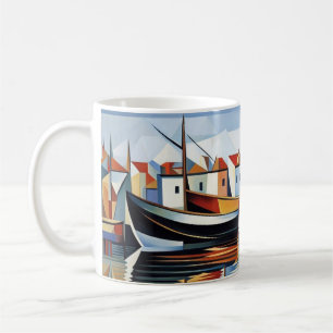 Caneca De Café Cubismo à Frente de Água