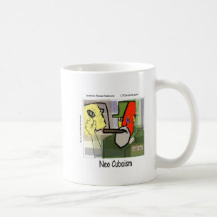 Caneca De Café Cubista Castro NeoCubismo Divertido